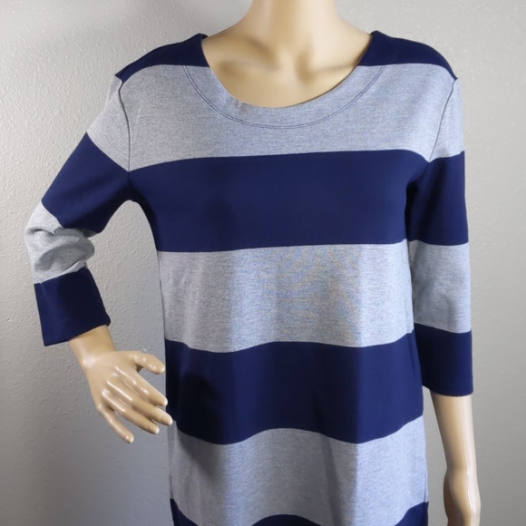 Gap Striped Shift Dress Size Small 3/4 Sleeve - Picture 2 of 8